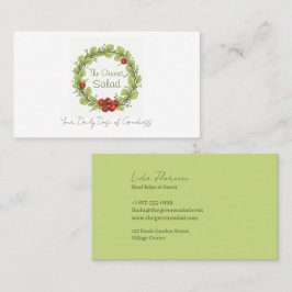 De groene salade visitekaartje