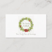 De groene salade visitekaartje (Voorkant)