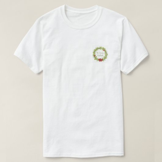 De groene salade (wit) t-shirt (Design voorkant)