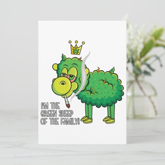 De groene schapen kaart (Staand voorkant)