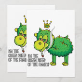 De groene schapen kaart (Voorkant / Achterkant)