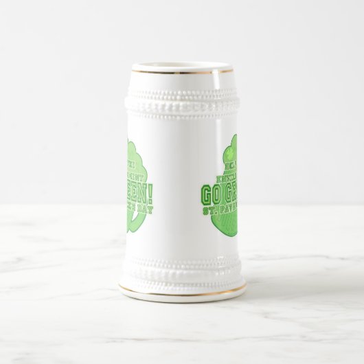 De groene slogan van Saint Patrick Bierpul (Center)