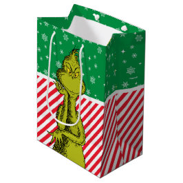 De groene sneeuwvlok van de Grinch Rood Medium Cadeauzakje