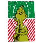 De groene sneeuwvlok van de Grinch Rood Medium Cadeauzakje (Voorkant)