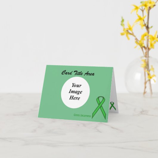 De groene StandaardSjabloon van het Lint Kaart (Gele Bloem)