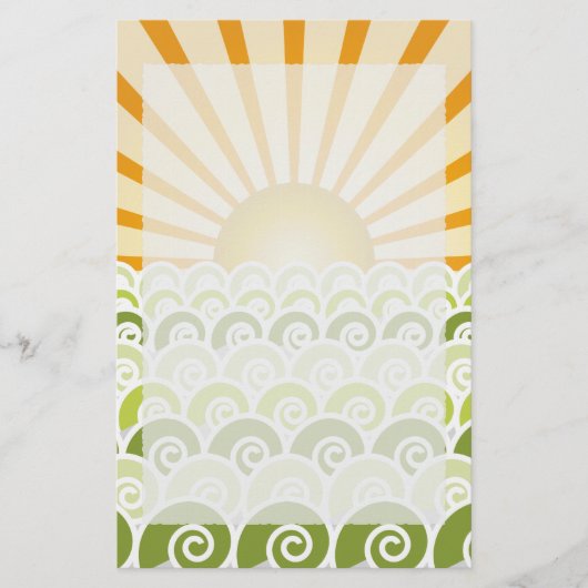 De Groene Stationery van Waves Briefpapier (Voorkant)