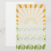 De Groene Stationery van Waves Briefpapier (Voorkant / Achterkant)