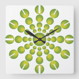 De groene stijl van 70 jaar vierkante klok