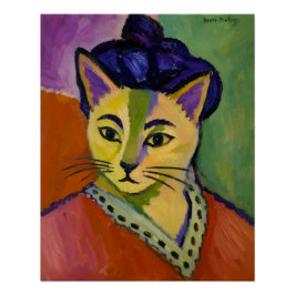 De Groene Streep Kat – Fauvistische Matisse-Geïnsp Perfect Poster