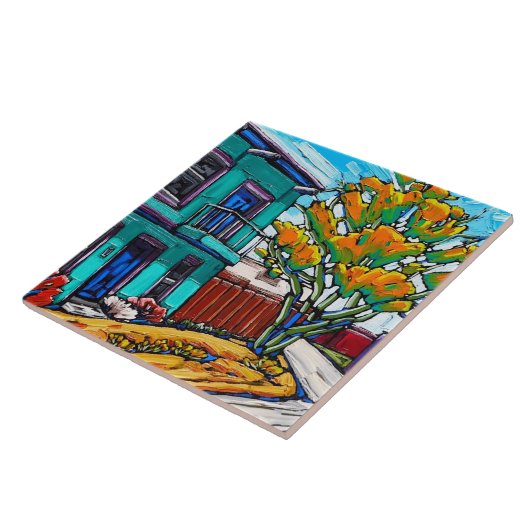 De "Groene Streethoek", Tucson Barrio Tile Tegeltje (Zijkant)