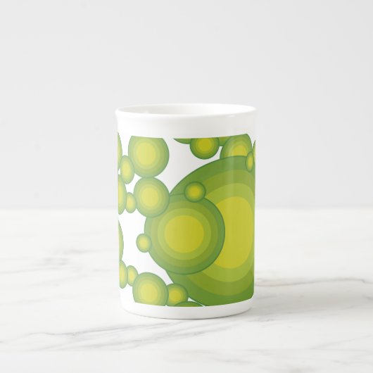 De groene styling van de jaren 70 porselein kop (Voorkant)