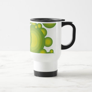 De groene styling van de jaren 70 reisbeker