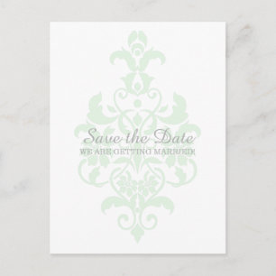 De Groene Subtle Damask bewaart het Briefkaart van