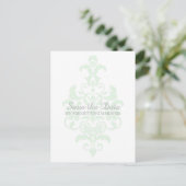 De Groene Subtle Damask bewaart het Briefkaart van (Staand voorkant)