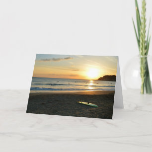 De groene surfplank kaart