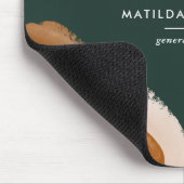 De groene terracotta abstracte waterverf moderne u muismat (Hoek)