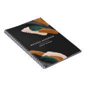 De groene terracotta abstracte waterverf moderne u notitieboek (Rechterzijde)