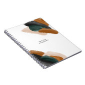De groene terracotta abstracte waterverf moderne u notitieboek (Rechterzijde)