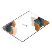 De groene terracotta abstracte waterverf moderne u notitieboek (Linkerzijde)