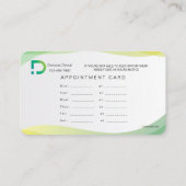 De Groene Tinten van het visitekaartje (Achterkant)