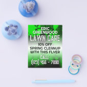 De groene toongraszorg inspireerde de moderne flyer (Enkel)