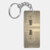 De groene triomf van de leerkracht sleutelhanger (Voorkant Links)