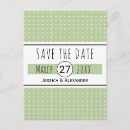 De groene typografie bruiloft sparen de Datum Aankondigingskaart