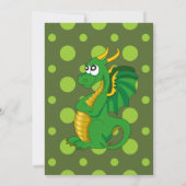 De groene uitnodigingen van de de verjaardagsdruk (Achterkant)