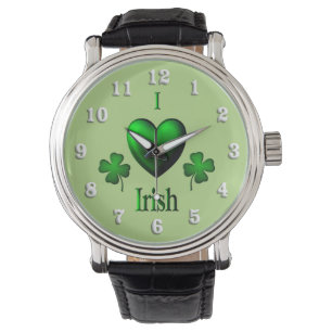 De groene van I Ierse w Witte Nummers van het Hart Horloge