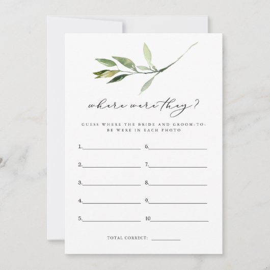 De Groene van ISABELLA Boho waar zij het spel brac Kaart (Voorkant)