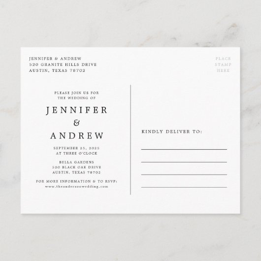 De Groene Verandering van de Munt de Datum Uitstel Aankondigingskaart (Achterkant)