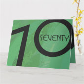 De groene Verjaardag van 70 Decennium Kaart (Gele Bloem)