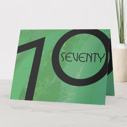 De groene Verjaardag van 70 Decennium Kaart (Voorkant)