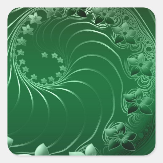 De groene Viering van het Lot van de Partij van Vierkante Sticker (Voorkant)