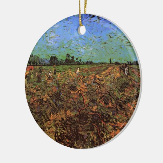 De Groene Vineyard van Vincent van Gogh Keramisch Ornament (Links)