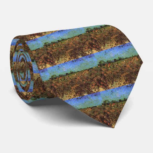 De Groene Vineyard van Vincent van Gogh Stropdas (Opgerold)