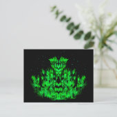 De groene Vlammonster in de Starlight Sky Briefkaart (Staand voorkant)