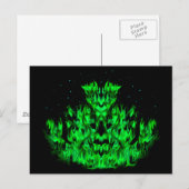 De groene Vlammonster in de Starlight Sky Briefkaart (Voorkant / Achterkant)