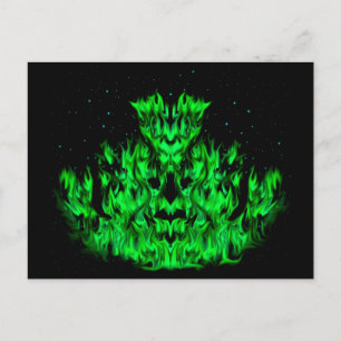 De groene Vlammonster in de Starlight Sky Briefkaart
