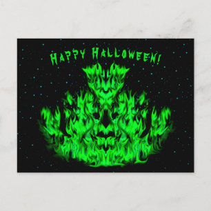 De groene Vlammonster in de Starlight Sky Briefkaart