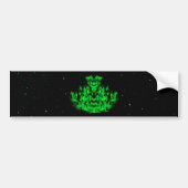 De groene Vlammonster in de Starlight Sky Bumpersticker (Voorkant)