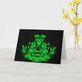 De groene Vlammonster in de Starlight Sky Kaart (Gele Bloem)