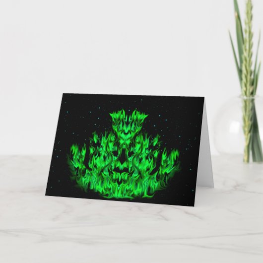 De groene Vlammonster in de Starlight Sky Kaart (Voorkant)