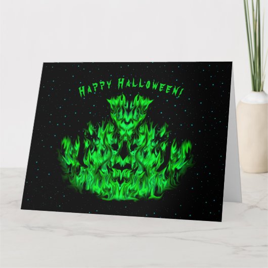 De groene Vlammonster in de Starlight Sky Kaart (Voorkant)