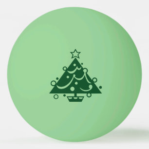 De groene Vorm van de Kerstboom op Pingpongbal