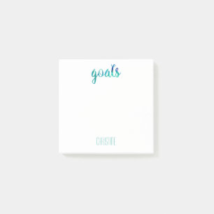 De groene Waterverf van doelstellingen die wordt g Post-it® Notes