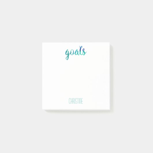 De groene Waterverf van doelstellingen die wordt g Post-it® Notes (Voorkant)