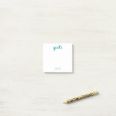 De groene Waterverf van doelstellingen die wordt g Post-it® Notes (Op bureau)