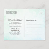 De groene Waterverf verlaat de rode bruiloft spare Briefkaart (Achterkant)