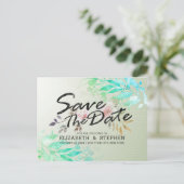 De groene Waterverf verlaat de rode bruiloft spare Briefkaart (Staand voorkant)